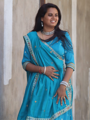 Alternative view of Aasmani Blue Kalidar Dress