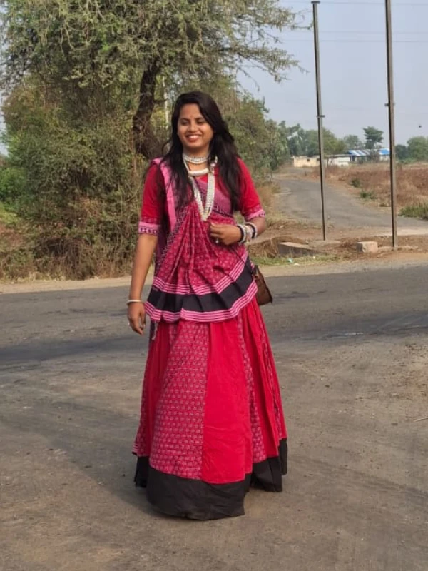 Royal Tribal Pink Ghaghra Set
